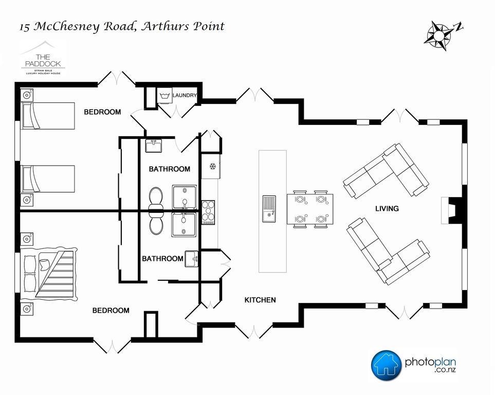 The Paddock Straw Bale Luxury Holiday House Arthurs Point ภายนอก รูปภาพ